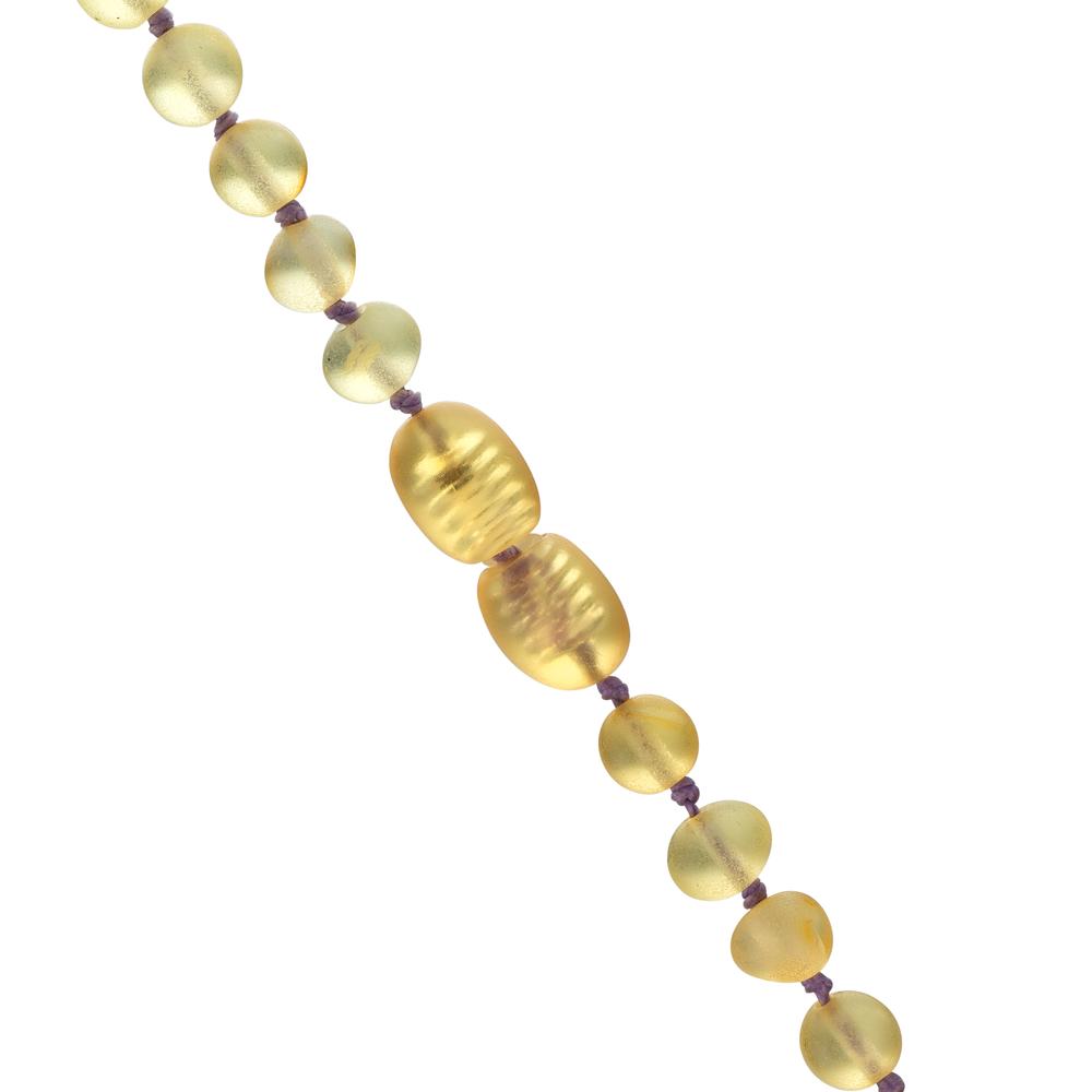 Collier Ambre Améthyste, Quartz 34 cm Ø6.5 mm