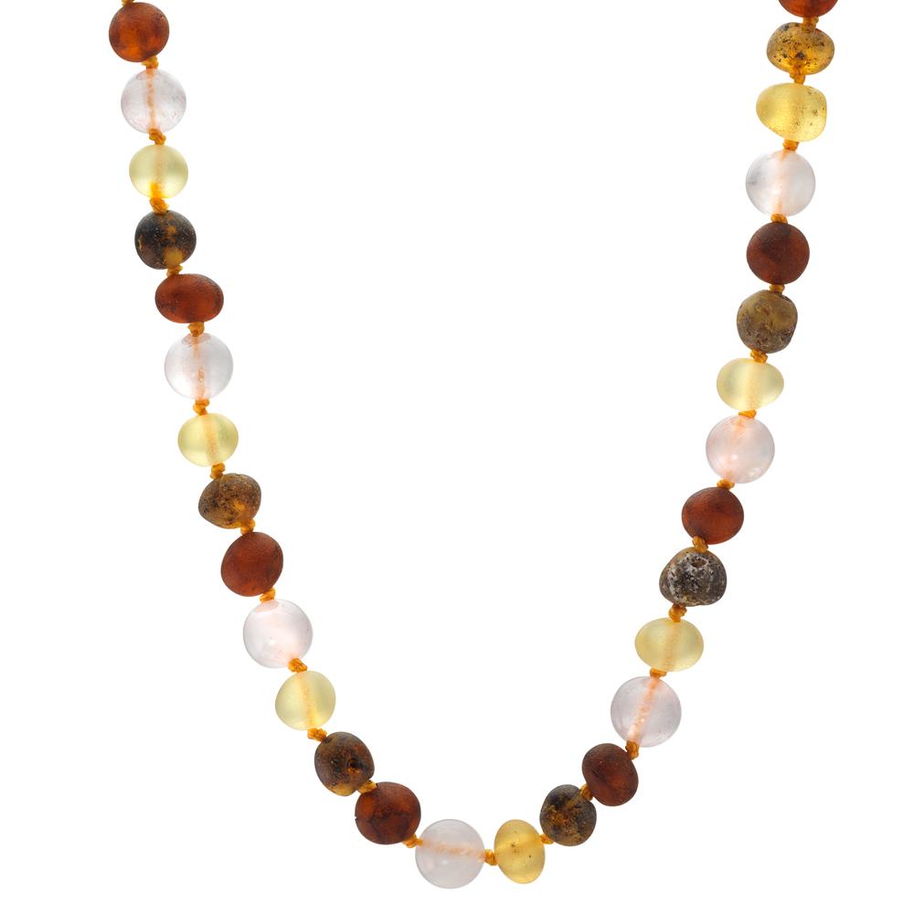 Collier Ambre Quartz rose 34 cm Ø6.5 mm