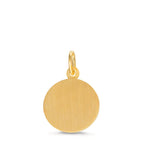 Pendentif Or jaune 9K Bicolore Ange gardien Ø12 mm