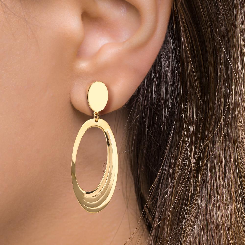 Pendant d'oreilles Argent jaune Plaqué or