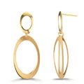 Pendant d'oreilles Argent jaune Plaqué or