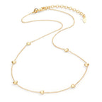 Collier Argent jaune Plaqué or Coeur 40-44 cm