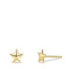 Clous d'oreilles Or jaune 9K Étoile Ø4.5 mm