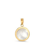 Pendentif Or jaune 18K nacre Fleur de vie Ø10 mm