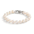 Bracelet Acier inoxydable perle d'eau douce 8.5-9 mm 19.5 cm