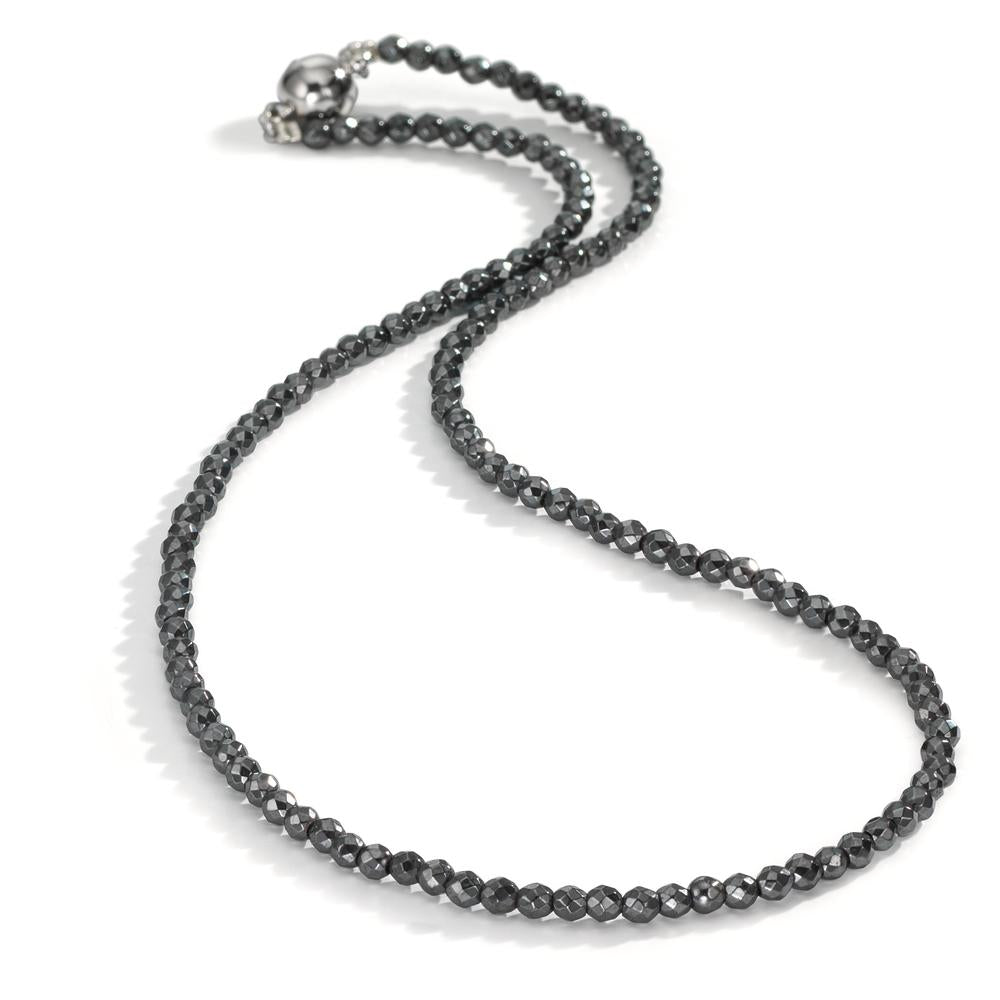 Collier Acier inoxydable Hématite 3 mm 42 cm