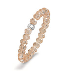 Bague Acier inoxydable Cristal champagne, 3 mm