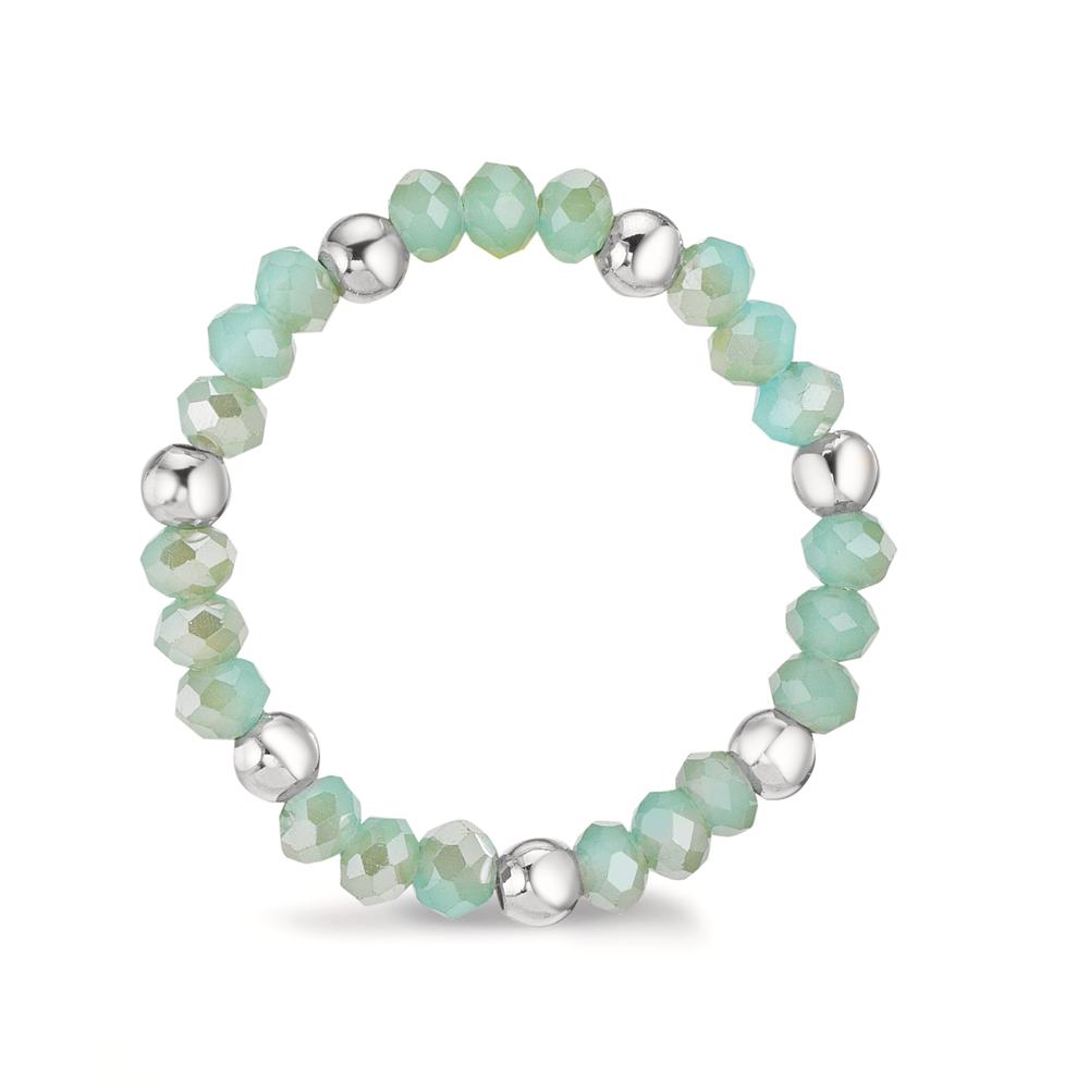 Bague Acier inoxydable Cristal turquoise, 3 mm