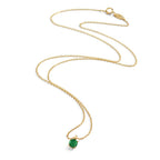 Collier Or jaune 18K Émeraude 0.22 ct 42 cm