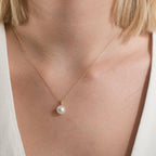 Pendentif Or jaune 14K perle Akoya 8-8.5 mm