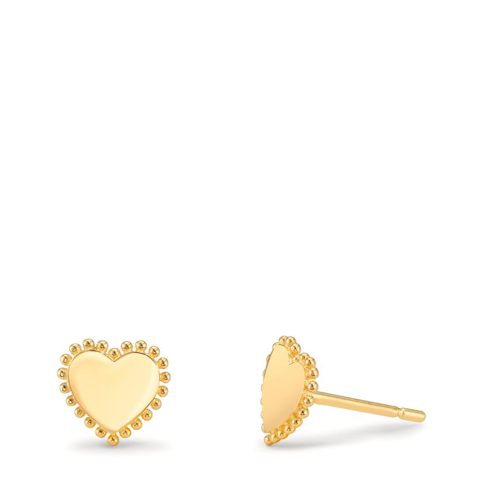Clous d'oreilles Or jaune 9K Coeur Ø6.5 mm