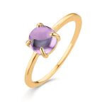Bague Or jaune 9K Améthyste 5.5 mm