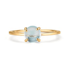 Bague Or jaune 9K Topaze bleu clair, 5.5 mm