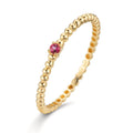Bague Or jaune 9K Topaze rose