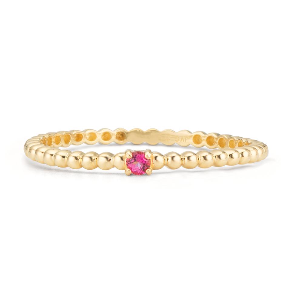 Bague Or jaune 9K Topaze rose