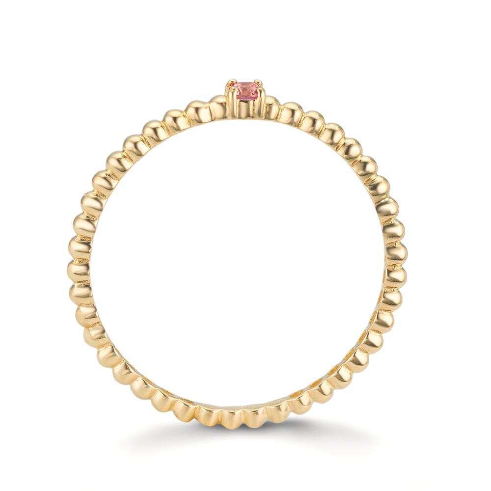 Bague Or jaune 9K Topaze rose