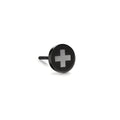Clous d'oreille à l'unité Acier inoxydable noir PVD Ø8 mm