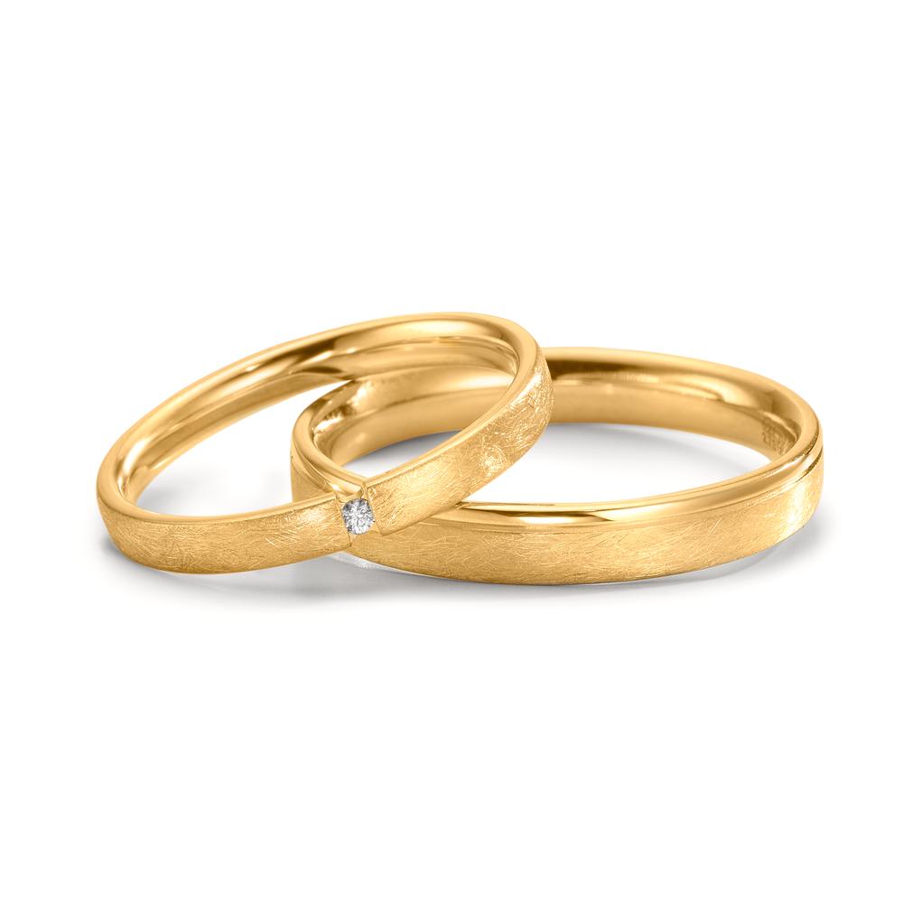 Bague Alliance CAMBERRA en Plaqué Or et Zirconium
