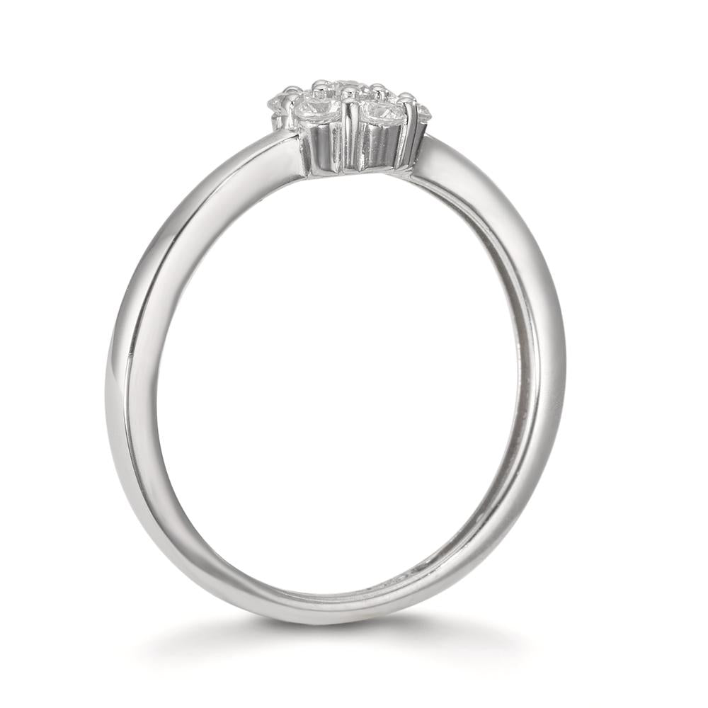 Bague Argent Zircone 7 Pierres Rhodié