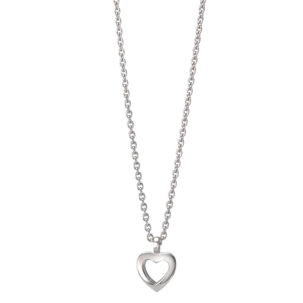 Collier Argent Rhodié Coeur 38-42 cm