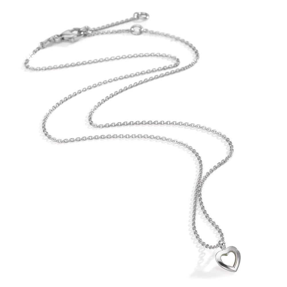 Collier Argent Rhodié Coeur 38-42 cm