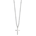 Collier Argent Rhodié Croix 38-42 cm