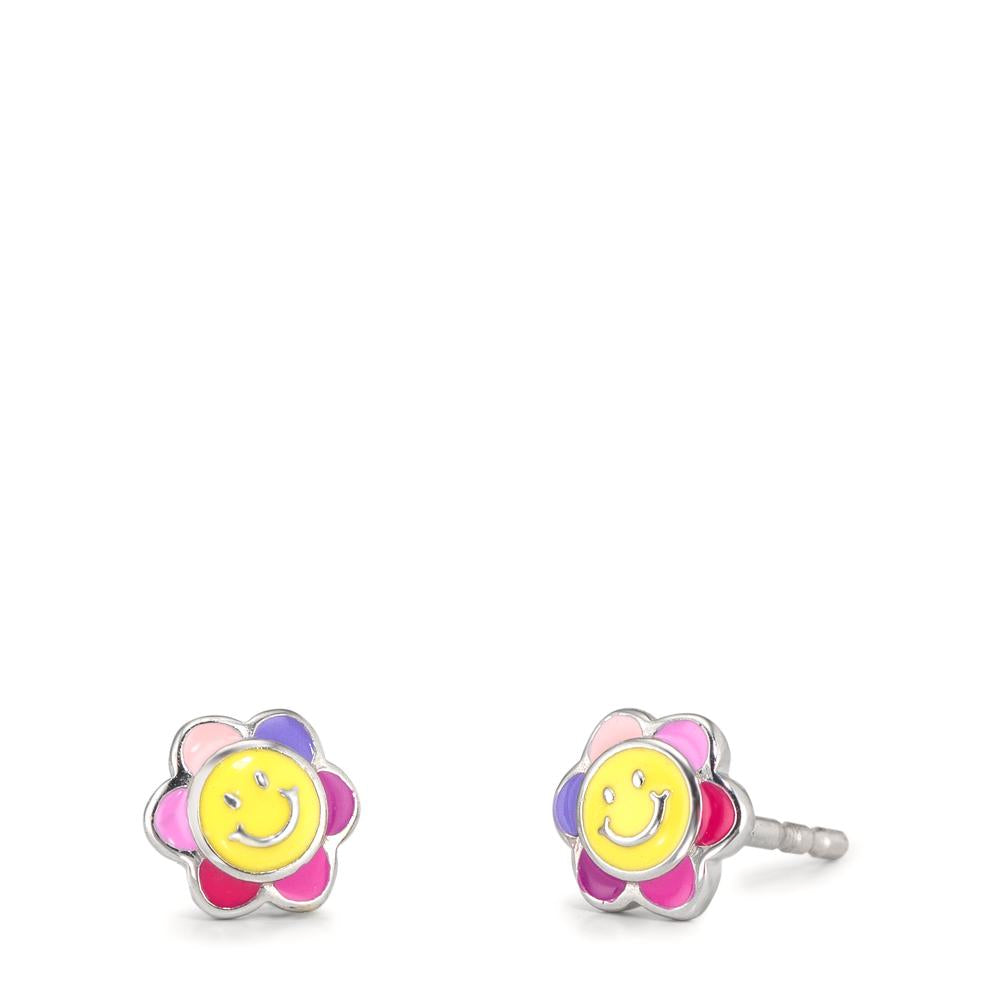 Clous d'oreilles Argent Rhodié Ø6 mm