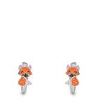 Créoles à charnières Argent Rhodié Renard