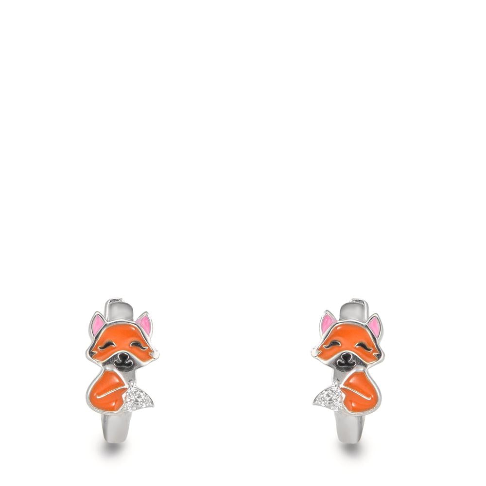 Créoles à charnières Argent Rhodié Renard