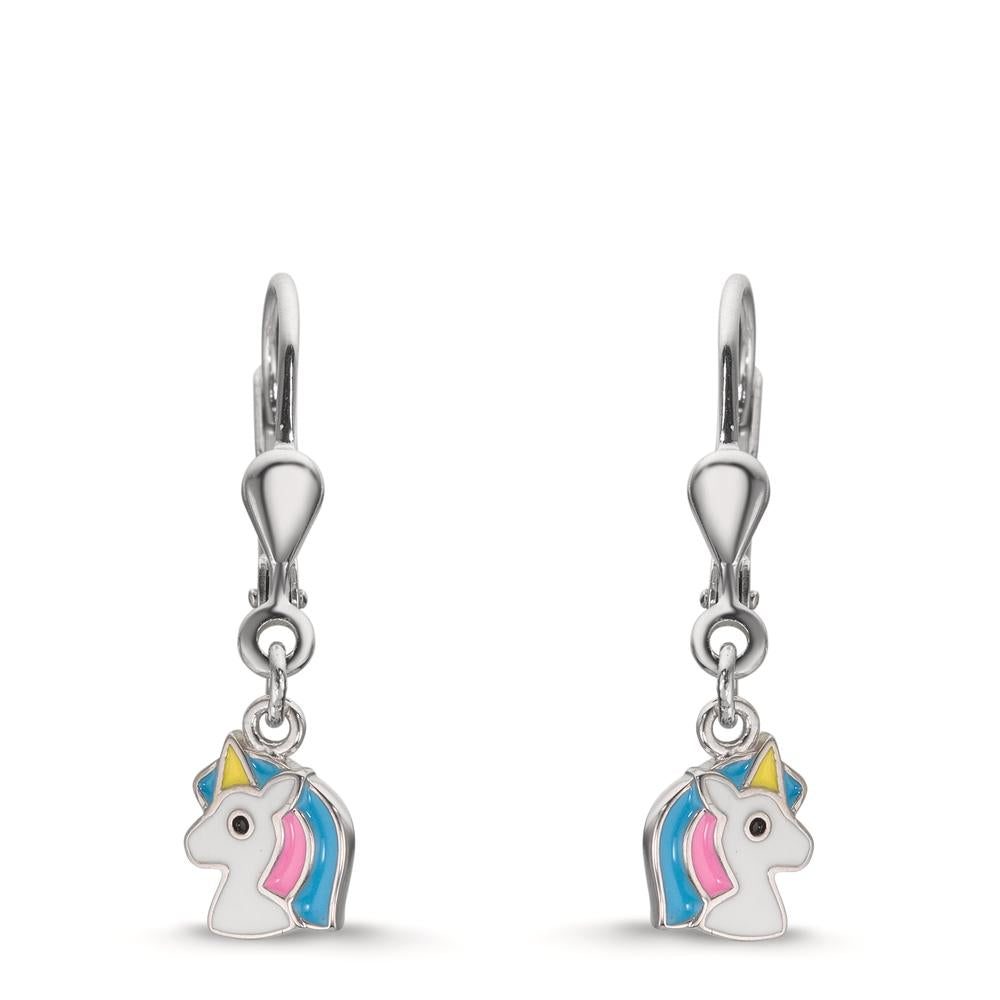 Pendant d'oreilles Argent Rhodié Licorne