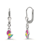 Pendant d'oreilles Argent Rhodié Perroquet