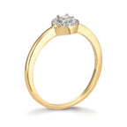 Bague Or jaune 9K Zircone