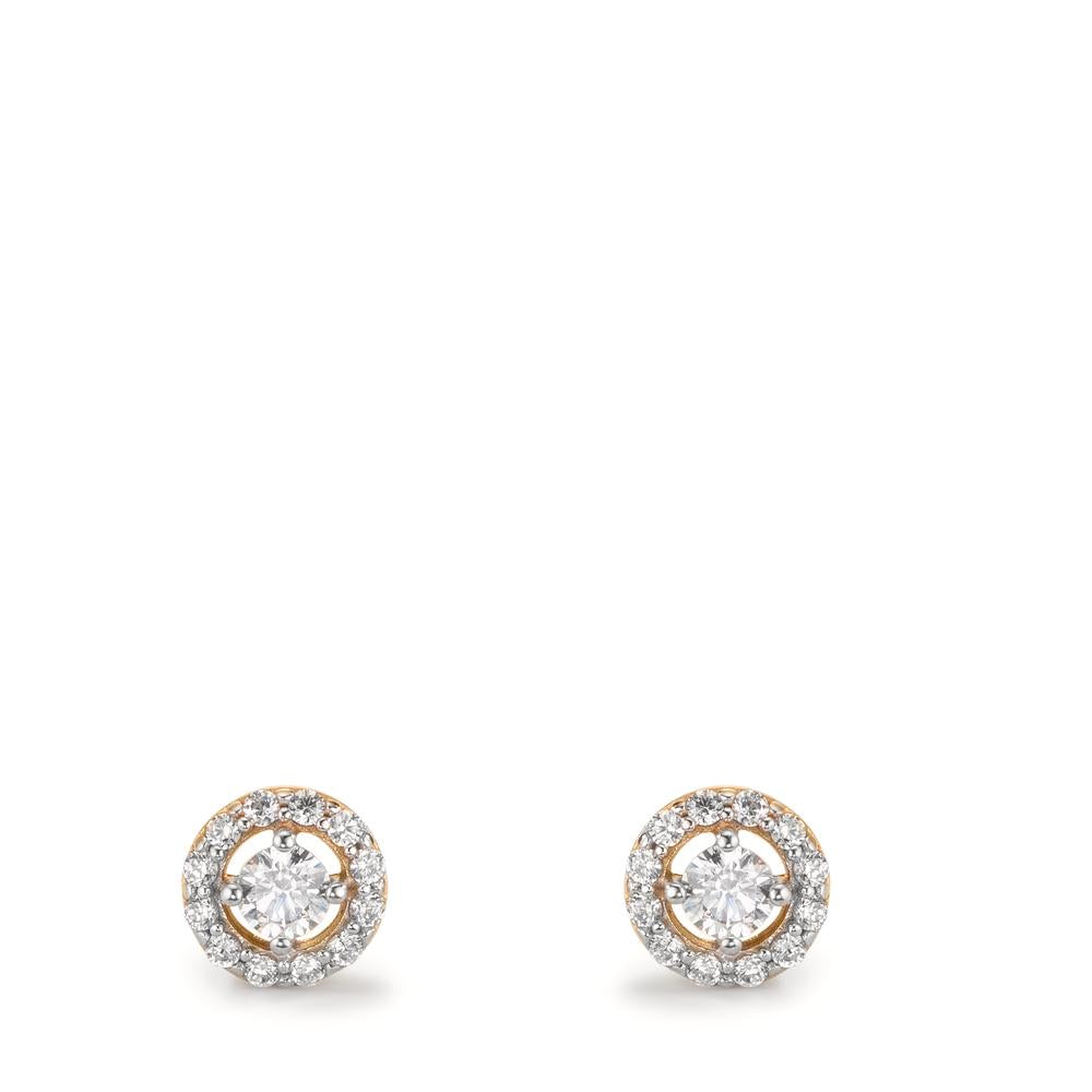 Clous d'oreilles Or jaune 9K Zircone Ø5.5 mm