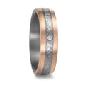 Alliance Tantale 999, Or rose 14K Diamant 0.02 ct, w-si