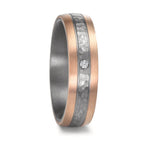 Alliance Tantale 999, Or rose 14K Diamant 0.02 ct, w-si