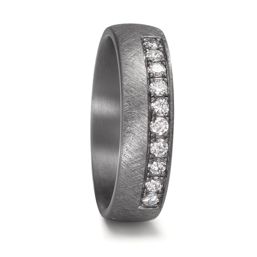 Partnerring 999 Tantal Diamant Lab Grown 0.25 ct, 10 Steine, tw-vsi