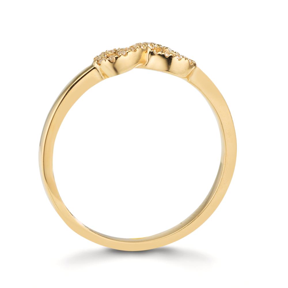 Fingerring 375/9 K Gelbgold Zirkonia Infinity