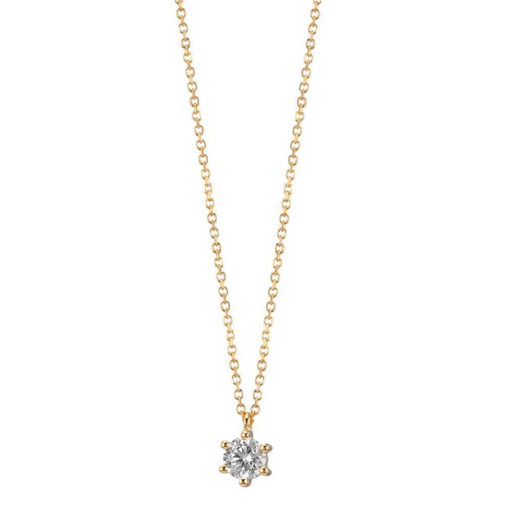 Collier Or jaune 18K Diamant 0.15 ct, w-si 42-45 cm