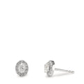 Clous d'oreilles Or blanc 18K Diamant 0.58 ct, w-si