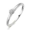 Bague Or blanc 18K Diamant 0.06 ct, 7 Pierres, w-si