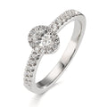 Bague Or blanc 18K Diamant 0.37 ct, w-si