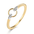 Bague Or jaune 9K Zircone 6 Pierres