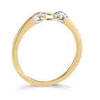 Bague Or jaune 9K Zircone 6 Pierres