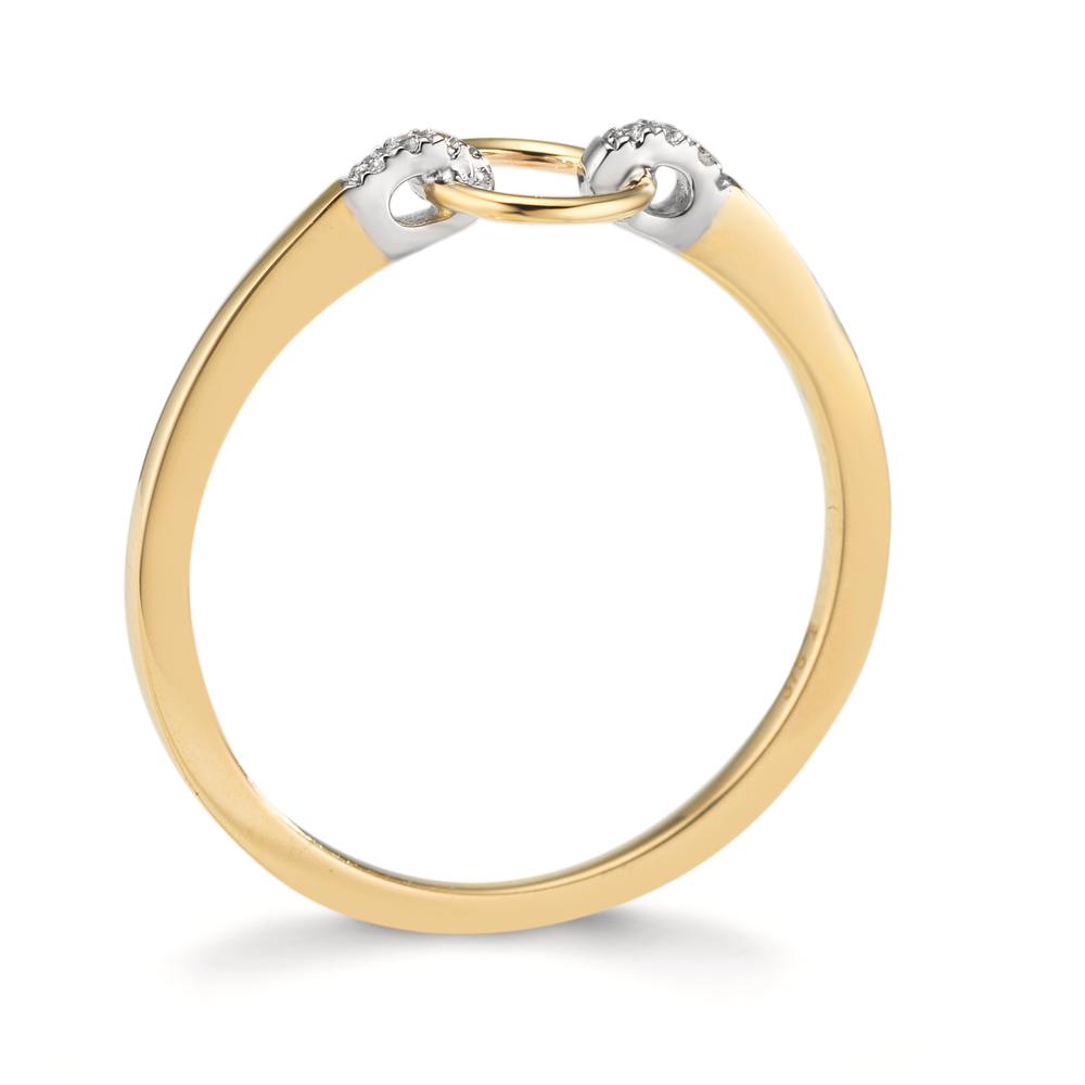 Fingerring 375/9 K Gelbgold Zirkonia 6 Steine