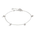 Bracelet Or blanc 18K Diamant 0.24 ct, 28 Pierres, w-si 16-19 cm