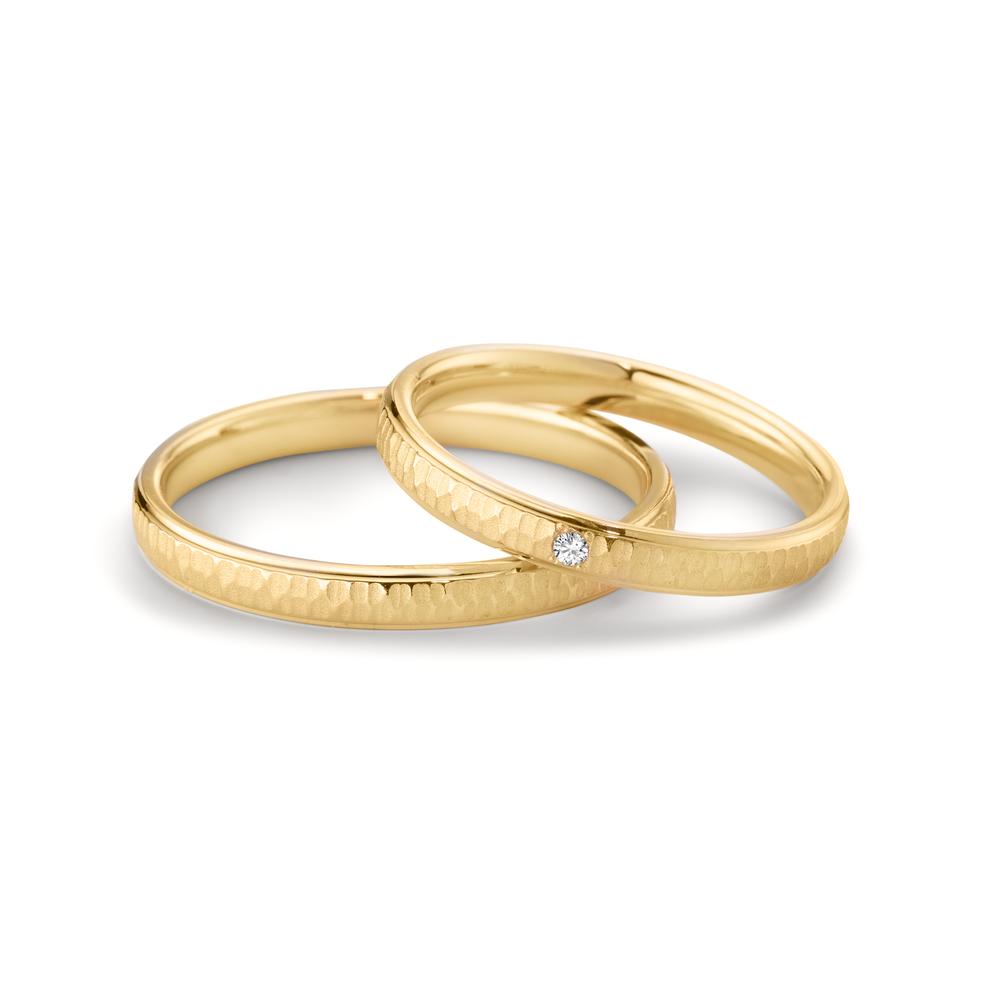 Alliance Or jaune 18K Diamant 0.014 ct, w-si