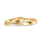 Alliance Or jaune 18K Diamant 0.12 ct, 39 Pierres, w-vsi