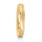 Alliance Or jaune 18K Diamant 0.033 ct, 12 Pierres, w-vsi