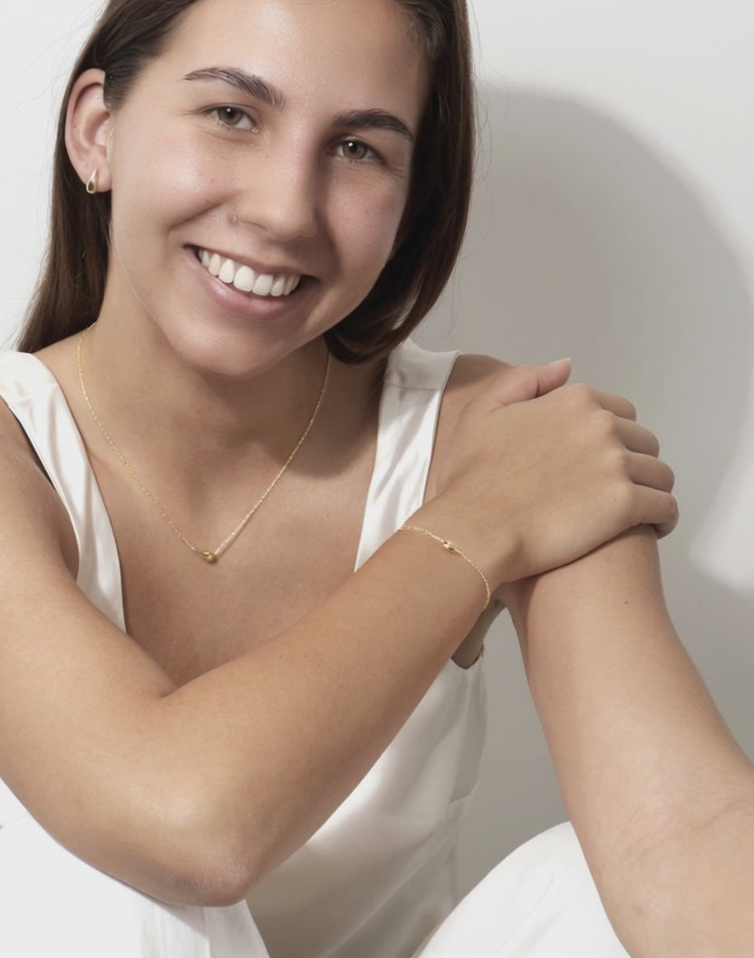 Bracelet Argent jaune Plaqué or 17-20 cm