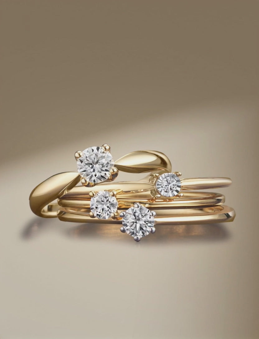 Bague solitaire or 750 diamant